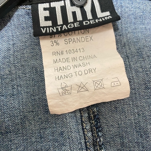 Vintage Ethyl Embellished Denim Blazer NWT size M - Picture 6 of 8